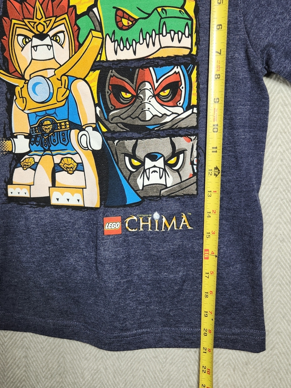 LEGO Chima Navy Blue Graphic Tee Kids XS Colorful Character Print - Picture 6 of 9